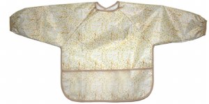 Picture of Polyester Passover Baby Bib with Sleeves Matza Design Size Large